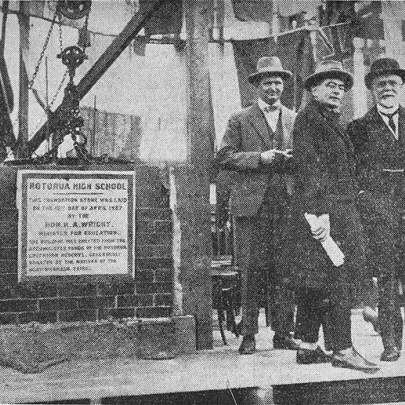 The laying of the Foundation Stone, 12 April, 1927.